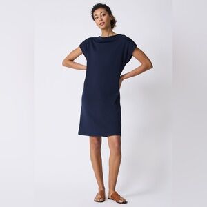 Kal Rieman Luca Cowl dress size S bamboo cotton in navy $265 MSRP